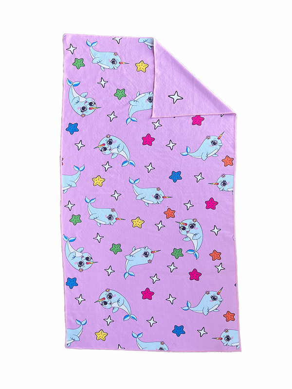 FishFlops® Daisy The Narwhal Eco Beach Towel