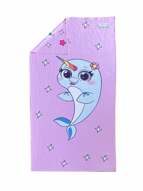 FishFlops® Daisy The Narwhal Eco Beach Towel