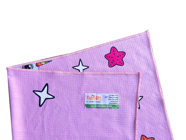 FishFlops® Daisy The Narwhal Eco Beach Towel
