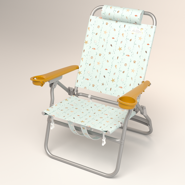 Evelyn Henson Dune High Beach Chair in Sea Island