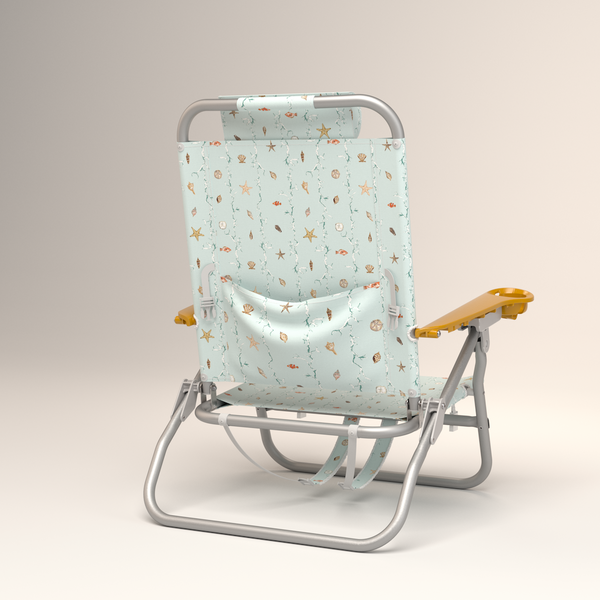 Evelyn Henson Sandbar Low Beach Chair in Sea Island