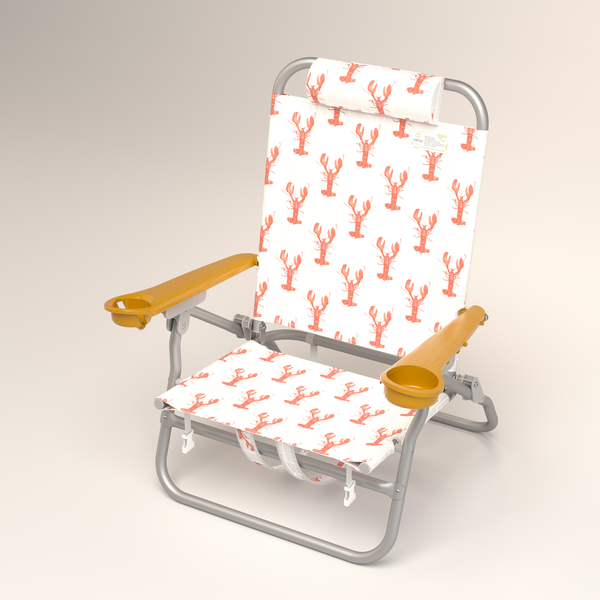 Sara Fitz Sandbar Low Beach Chair in Lobster