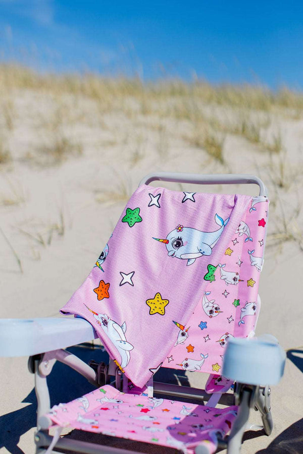 FishFlops® Daisy The Narwhal Eco Beach Towel