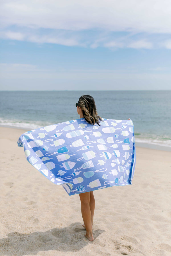 Laura Ashley x LowTides Buoy Stripe Eco Beach Towel