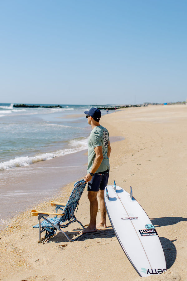 Jetty Sandbar Low Beach Chair in Iris Mint