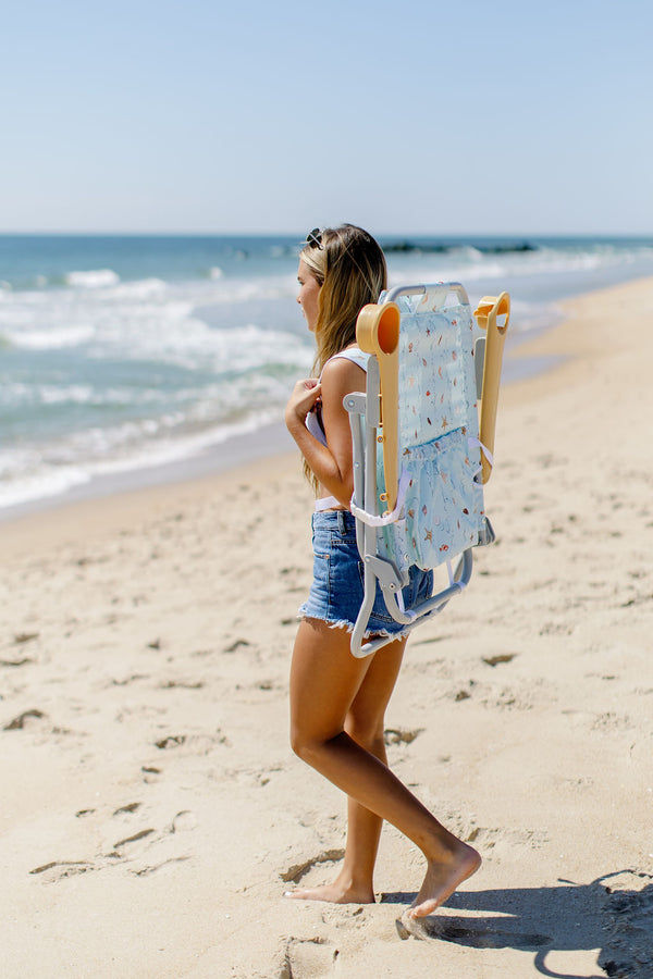 Evelyn Henson Sandbar Low Beach Chair in Sea Island