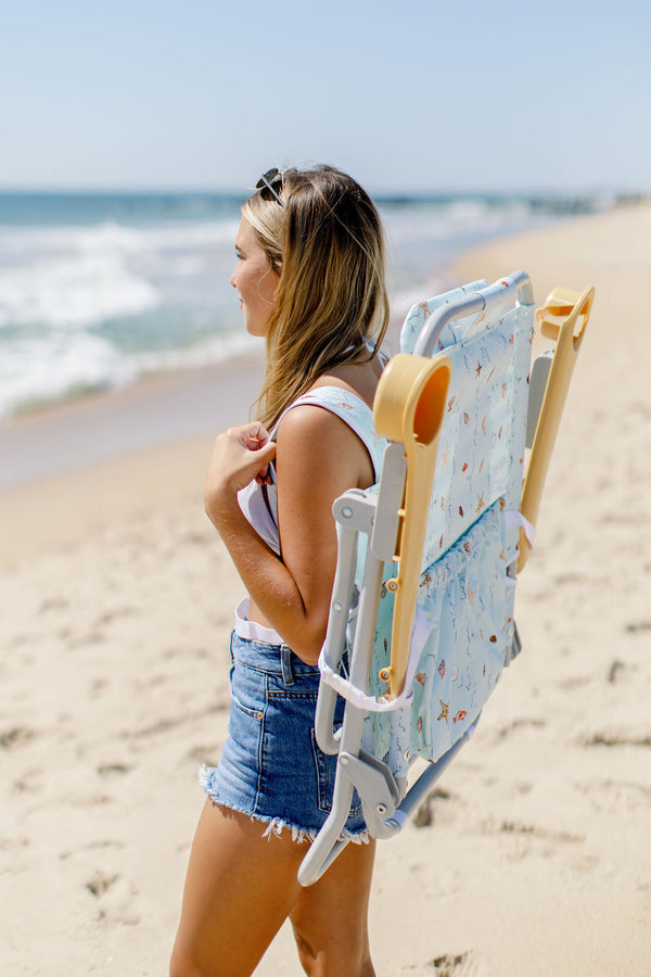 Evelyn Henson Sandbar Low Beach Chair in Sea Island