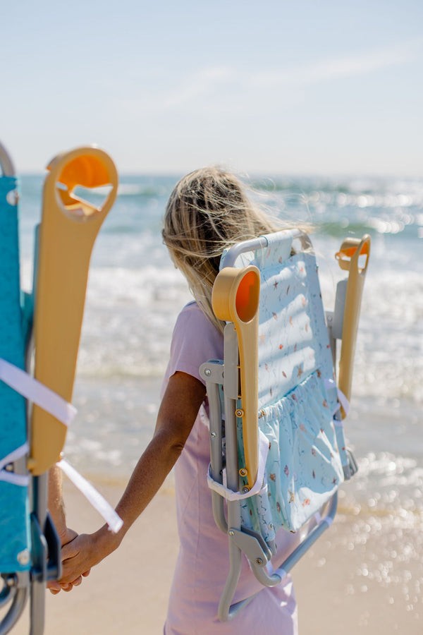 Evelyn Henson Sandbar Low Beach Chair in Sea Island