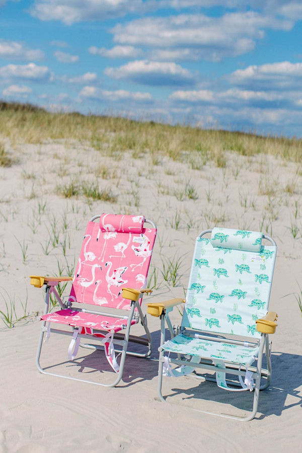 Evelyn Henson Dune High Beach Chair in Flamingo