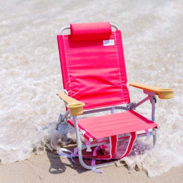 Sandbar Low Beach Chair in Watermelon Pink