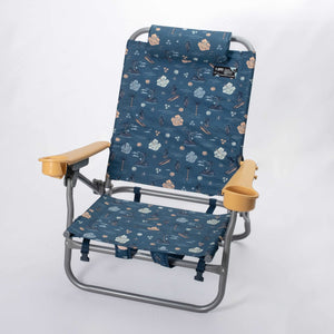Jetty x LowTides Sandbar Low Beach Chair in Hula Navy