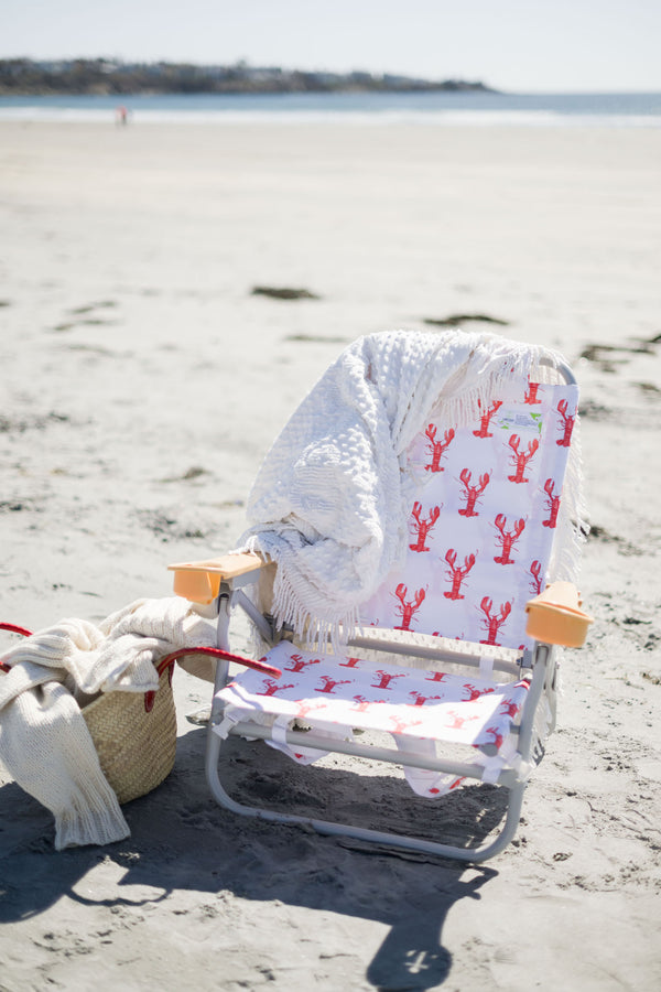 Sara Fitz Sandbar Low Beach Chair in Lobster