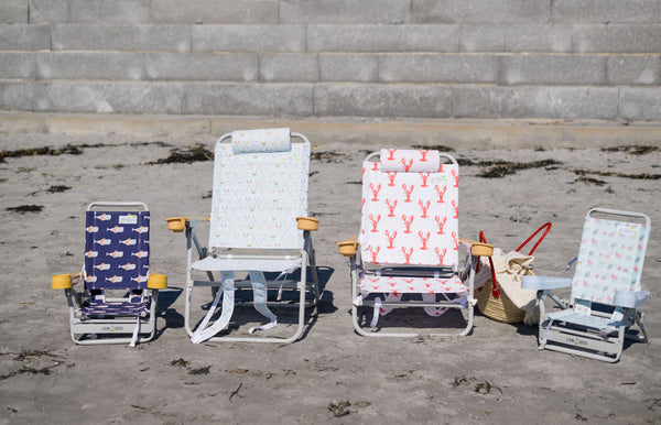 Sara Fitz Sandbar Low Beach Chair in Lobster