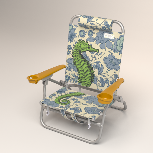 Thomas Paul Sandbar Low Beach Chair in Seahorse Vineyard