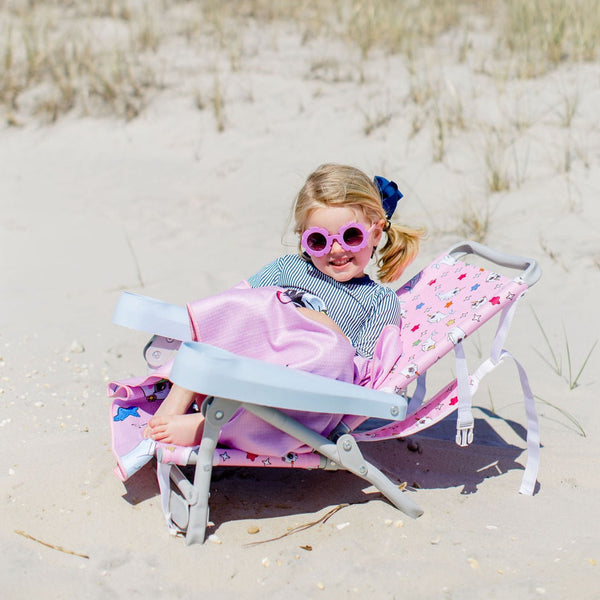 FishFlops® Daisy The Narwhal Beach Chair And Towel Set