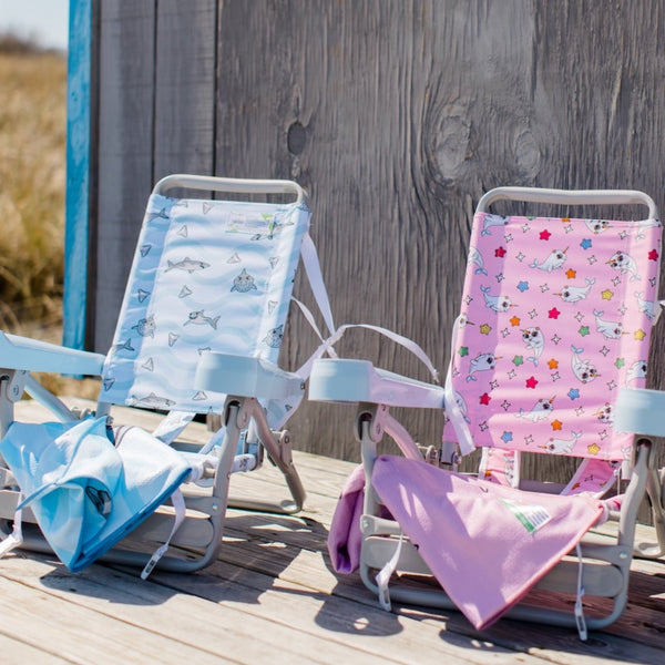 FishFlops® Daisy The Narwhal Beach Chair And Towel Set